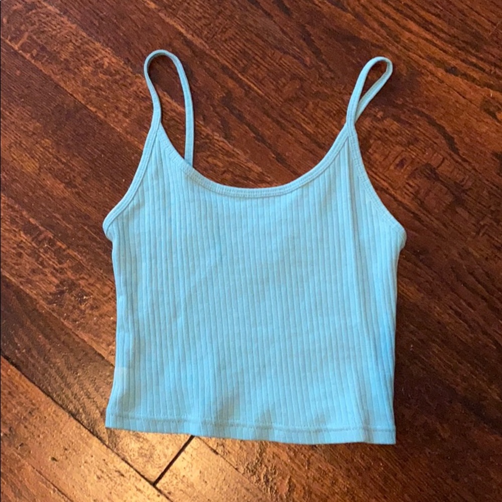 Topshop blue cami crop top